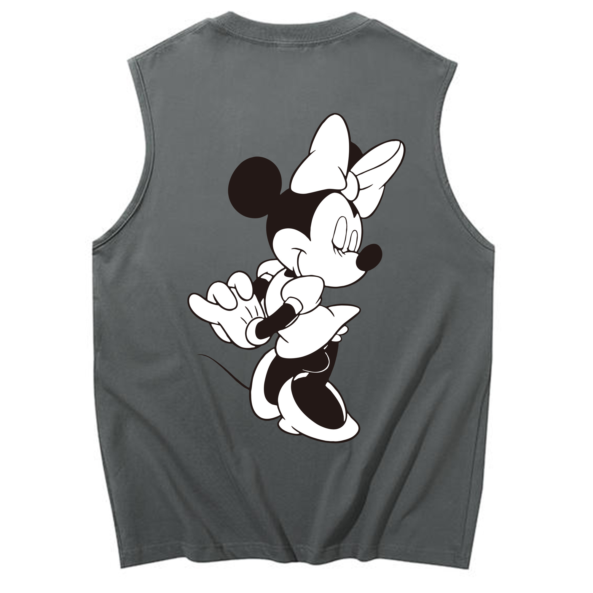 ミッキーマウス Mickey Mouse コットン100％タンクトップ（背面プリント）